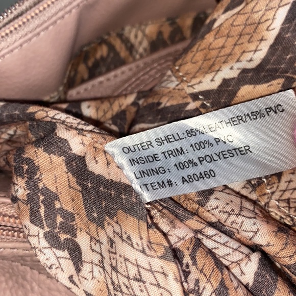 Stone Mountain Bag Purse 85% leather crossbody Rose 14” x 22” - Picture 7 of 13